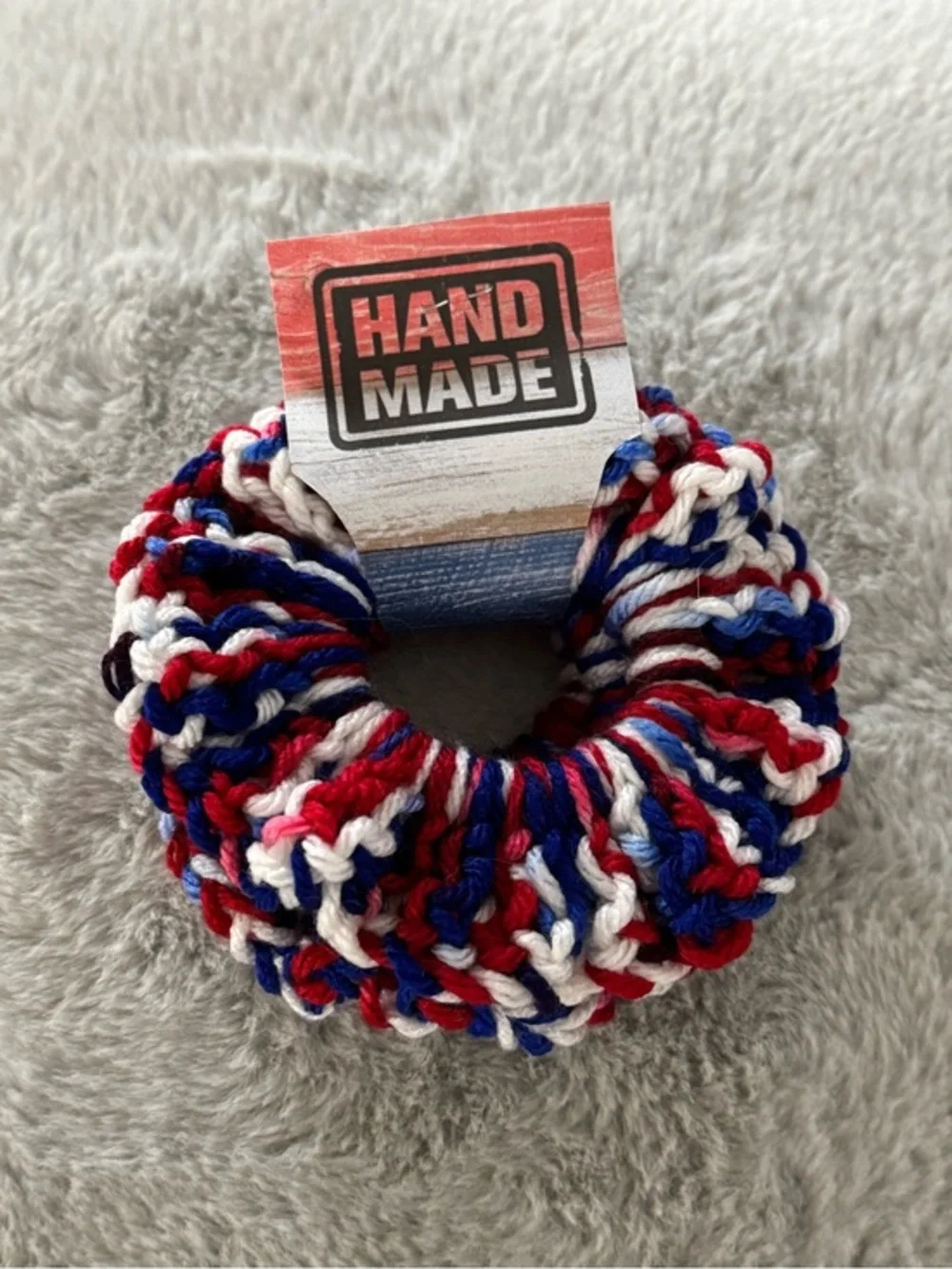 Scrunchie Set in Red, White & Blue - 3 Pack